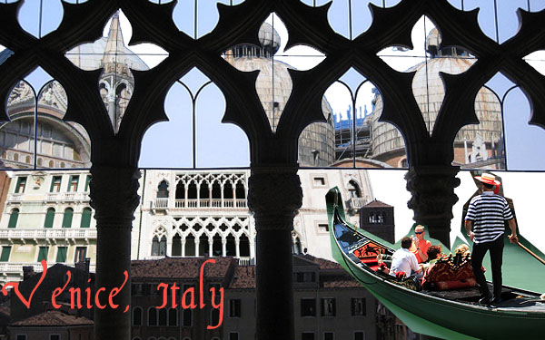 Venice Collage with Gondola