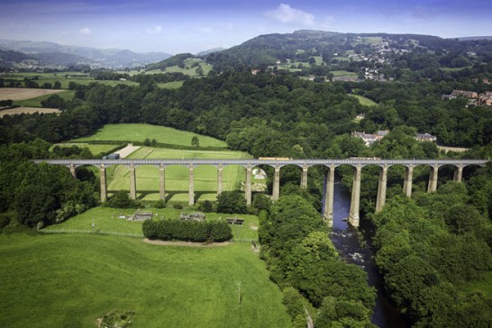 Wales Pontcysyllte Aquaduct Llangollen Canal North Aerial Canals Water Transport
