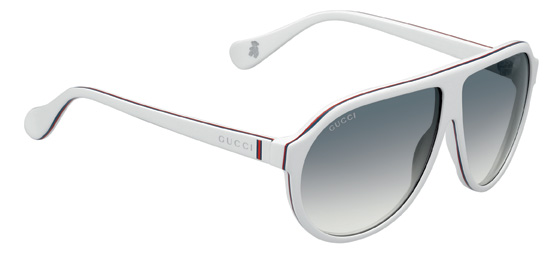gucci white frame sunglasses