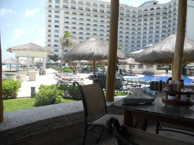 Cancun Mexico next to pool