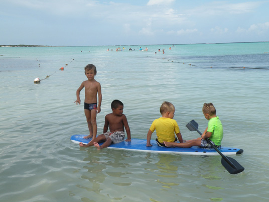 Calm Shallow Waters Permit Fun for All Sizes-at Lac-Bay Bonaire