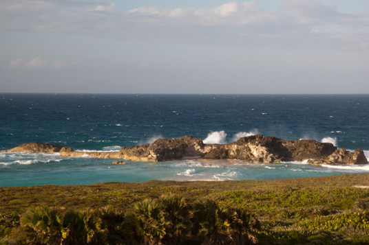 Caribbean beach wave rocks 