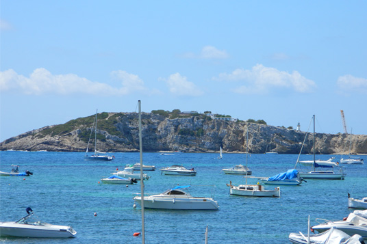 Boats bay Discovering Ibiza Spain