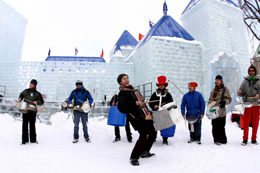Feature Quebec Winter Carnival playing the trump 