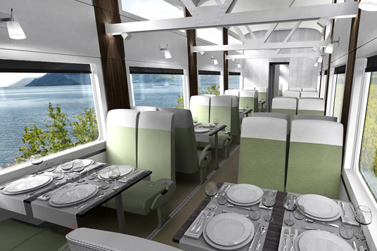 All Aboard for Luxury Masiff Train quebec Kitchen 