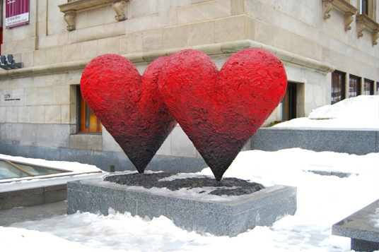 Montreal Museum of Arts quebec, canada double hearts 