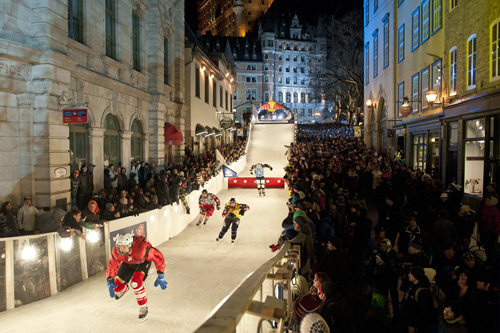 Quebec City red bull crashed ice track