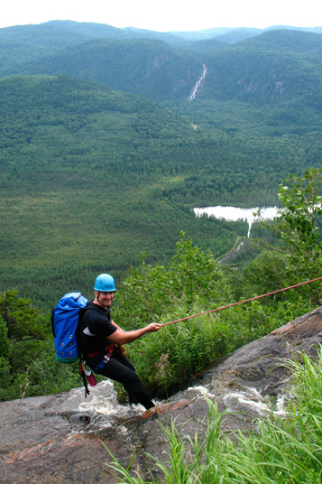 Quebec's Active Lifestyle man going down mountain 