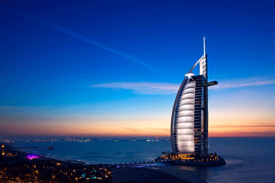 View from the top Dubai Hote