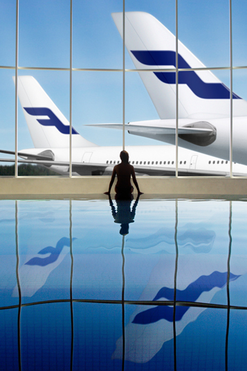 Finnair SPA with view Planes