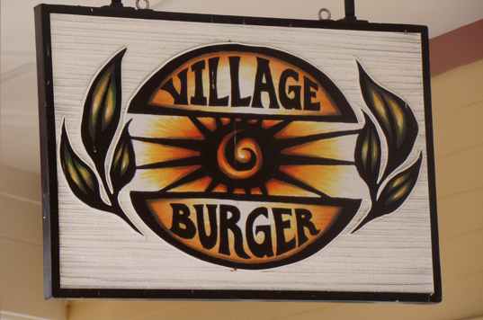 Village Burger sign