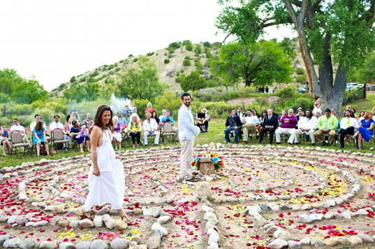 wedding labrynth 2 Ojo Caliente New Mexico