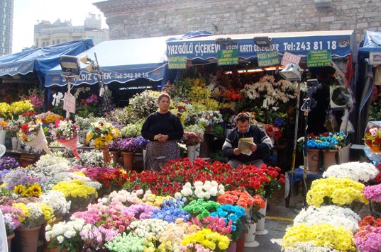 flower market in the new district