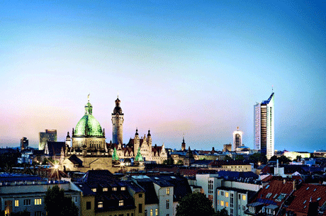 Leipzig city lights