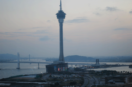 Macau Tower as Seen from the Mandarin Oriental
