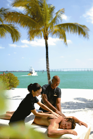 Massage outside at Mandarin Oriental Miami