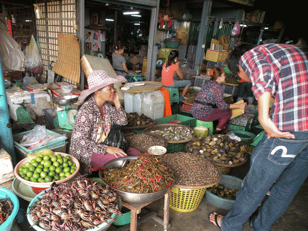 Market in Saigon Vietnam