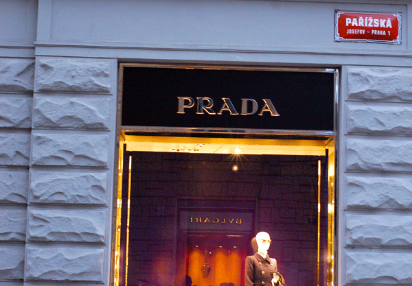 LUXURY BOUTIQUES in Pařížská Street in Prague Czech Republic 