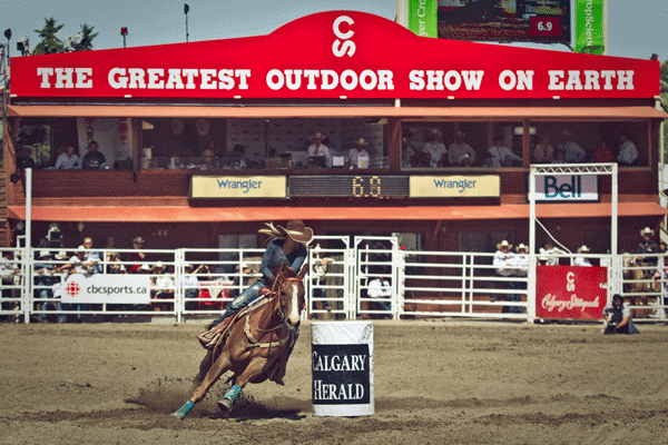Calgary Stampede Greatest-show-on-earth-with-girl-riding