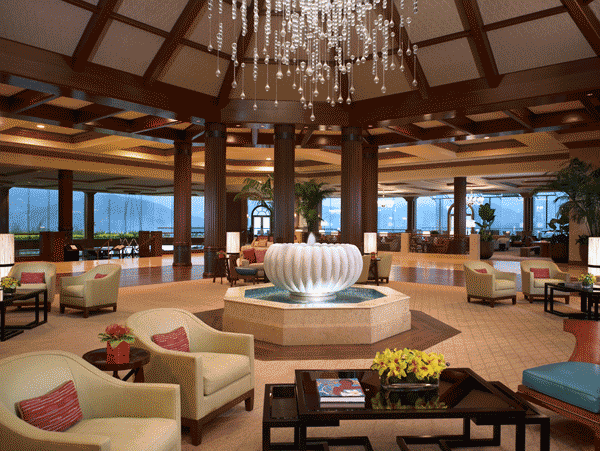 Grand lobby St. Regis Princeville Kauai