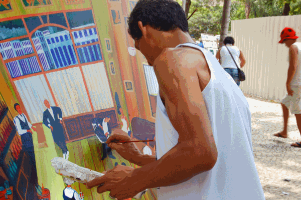 Rio Hippie Fair Painting Live Photo By Leah Walker