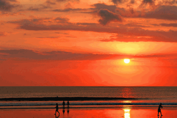 Sunset on Kuta Beach, Bali
