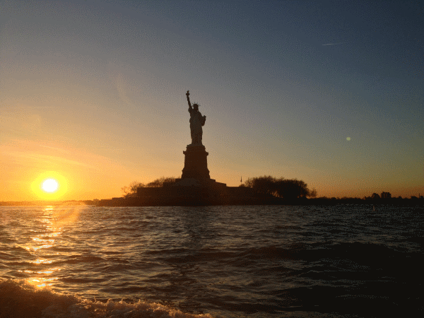 Liberty at Sunset 