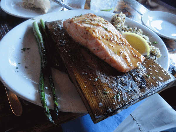 Travel Squire - Madison - Eat Around - Cedar Planked Atlantic Salmon at Captain Bill's