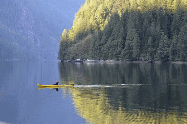 Kayaker in British Columbia