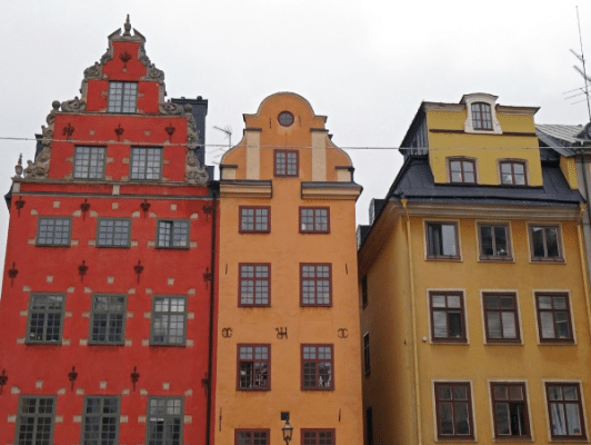 Gamla stan (The Old Town) Buildings-Stockholm, Sweden