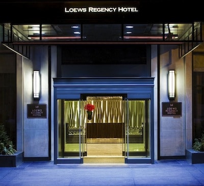 Loews Regency Entrance. Photo: Loews Regency Hotel. 