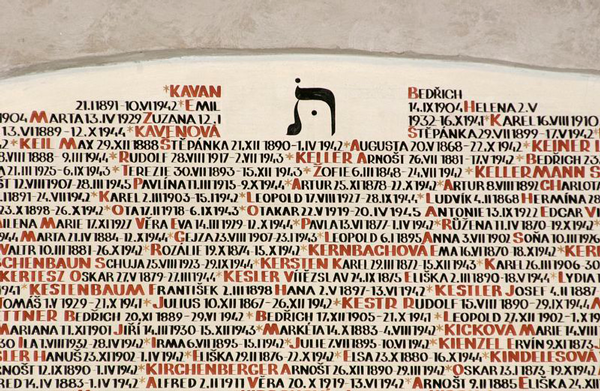 Inscription at the Pinkas Synagogue. Photo: Czech Tourism.