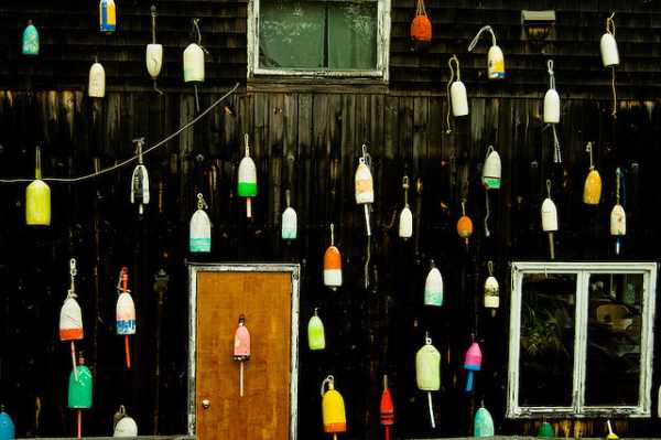 Lobster buoys in Maine