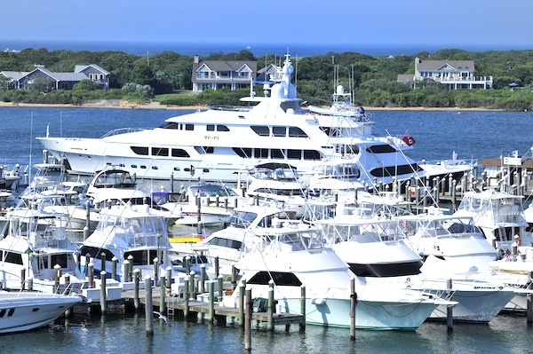 View of the Docks at the Montauk Yacht Club. Photo: Montauk Yacht Club.