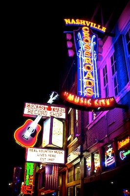 Neon Signs in Downtown Nashville.