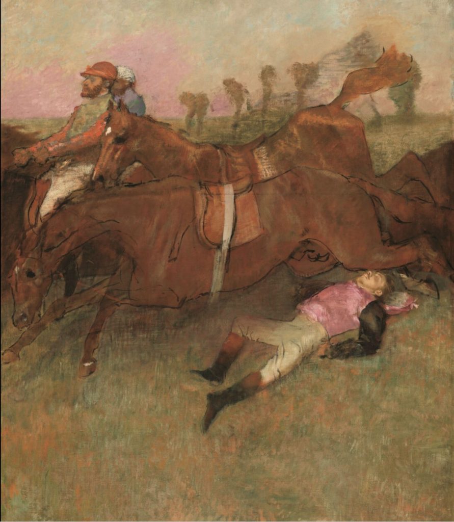 Edgar Degas Scene from the Steeplechase, The Fallen Jockey (1866) *Reworked 1880-1881 and c. 1897 Photo: Courtesy National Gallery of Art 