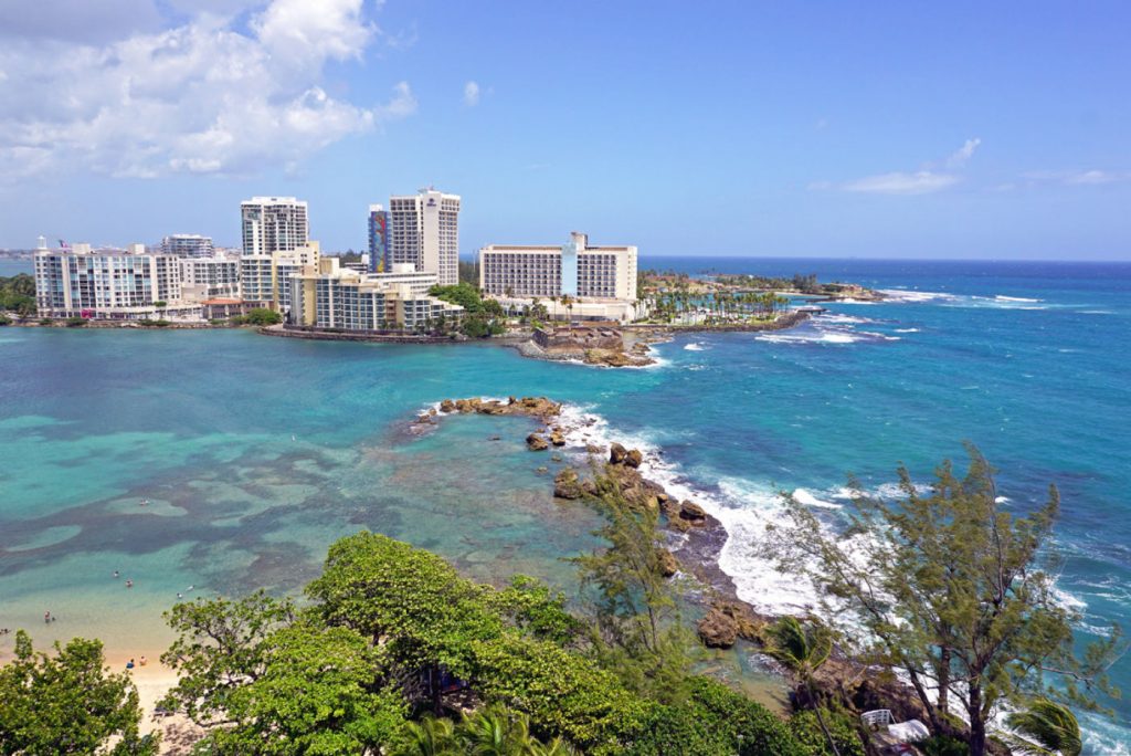 The Condado Plaza Hilton hotel Condado Lagoon & Atlantic Ocean Scenic, San Juan Puerto Rico