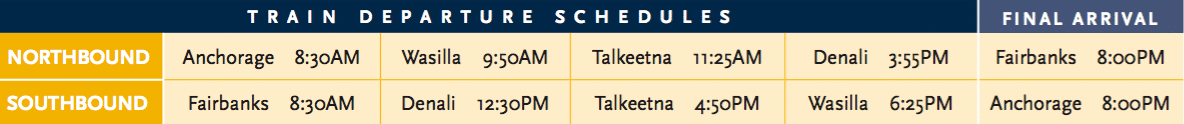train schedules