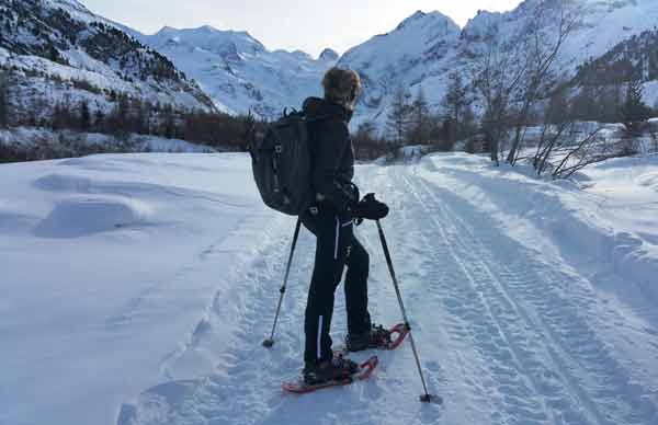 Cross Country Skier on Ski Trail in St. Moritz