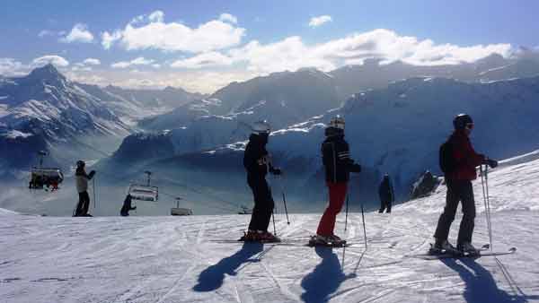 Downhill Skiers in St. Moritz