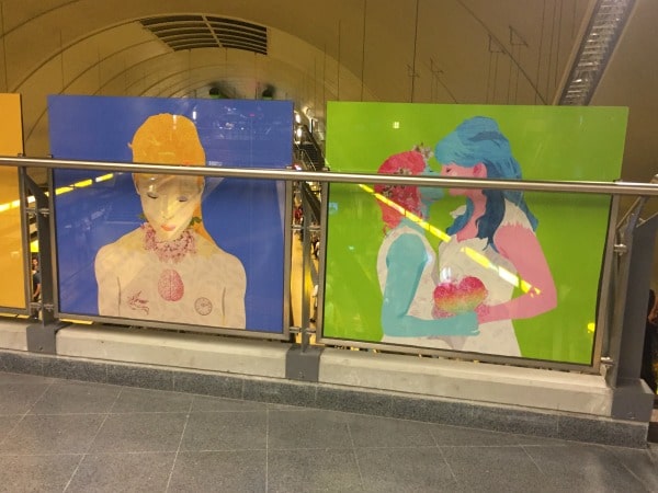 Portraits throughout the Buenos Aires Gay Stubway Station