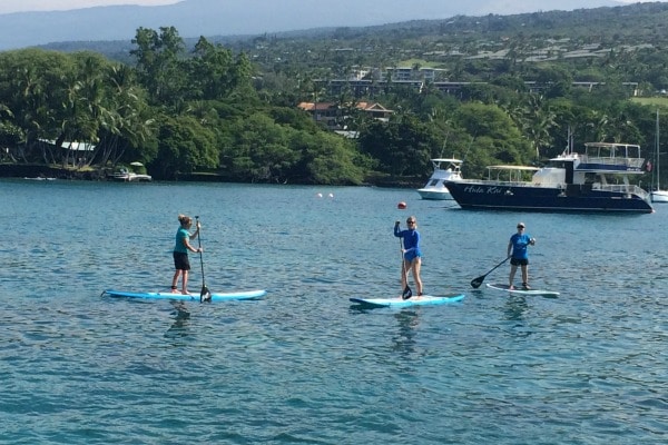 Stand Up Paddle Boarding in Keauhou Bay