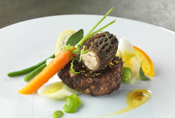 Le Cordon Bleu Veal Sweetbreads Coated in Morel Mushrooms Fresh Vegetables with Citrus - Travel Squire