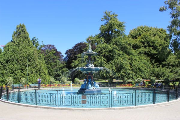 Peacock Fountain Botanic Gardens Christchurch New Zealand