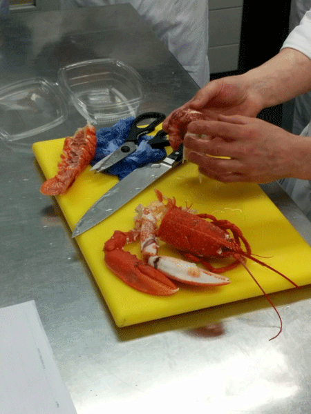 Chef Bediat Prepares Lobster Le Cordon Bleu