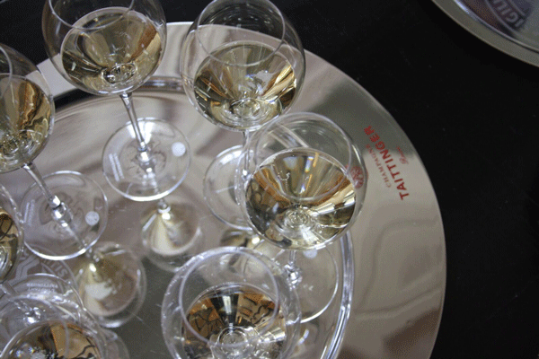 Glasses of Champagne Paris France 