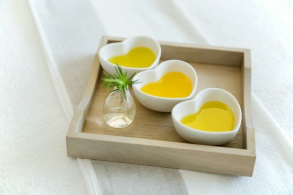A Sensory Tray of Organic Body Oils