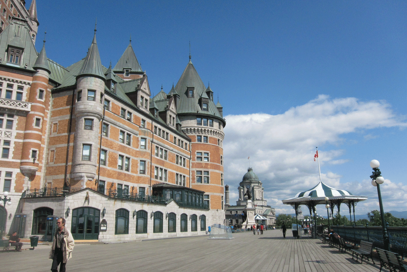 Construction work, Chateau Frontenac, Quebec City, Quebec, Canada