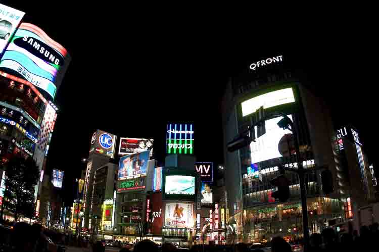 Shibuya Crosswalk at Night