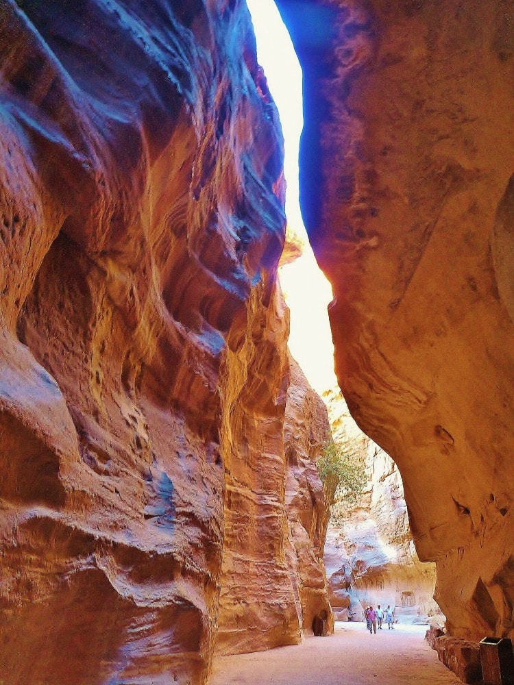 The Siq in Petra on TravelSquire